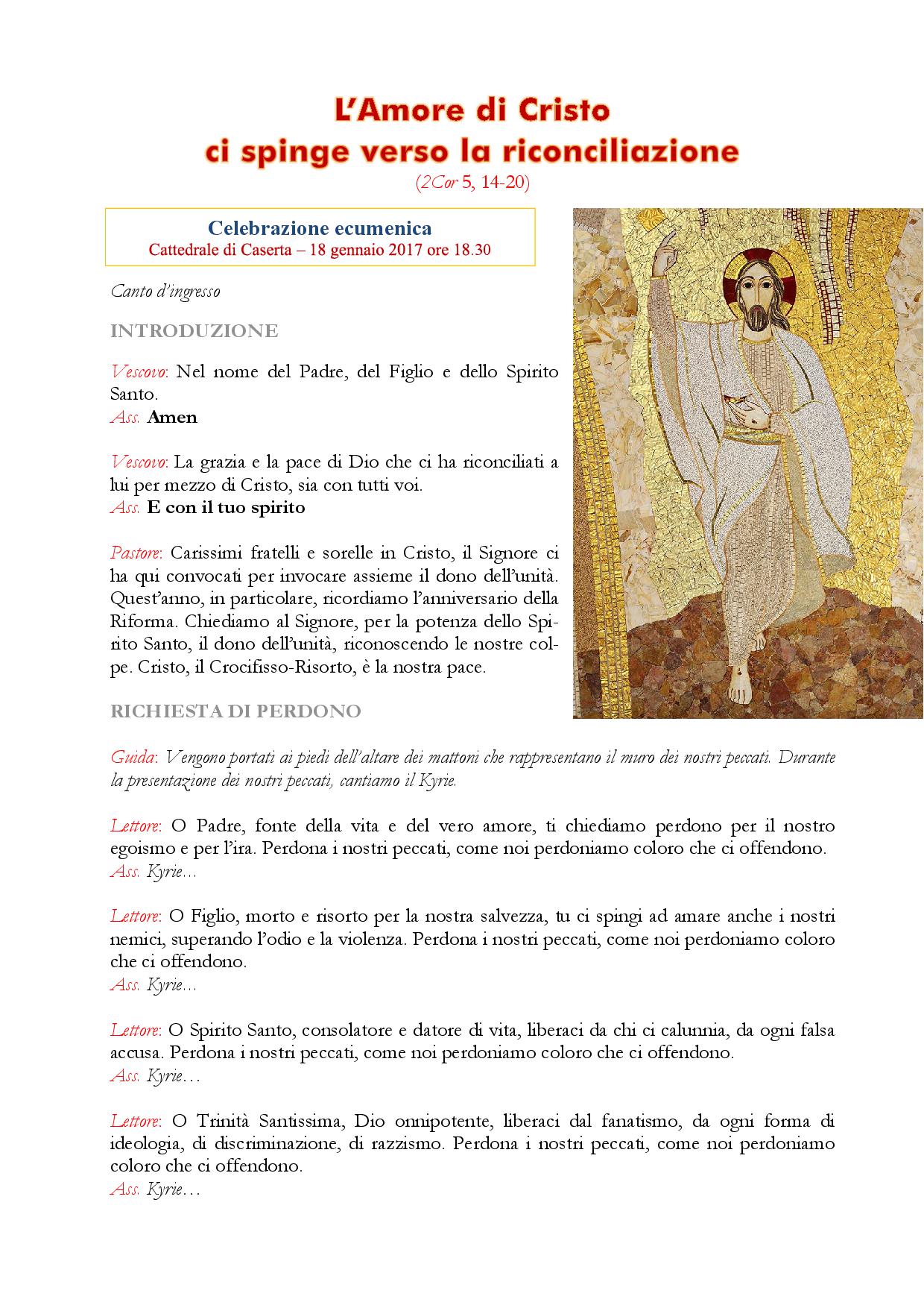 Preghiera unità cristiani 20171