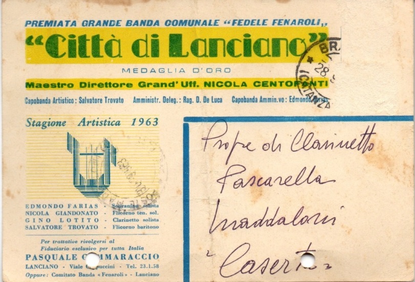 Cartolina uno fronte