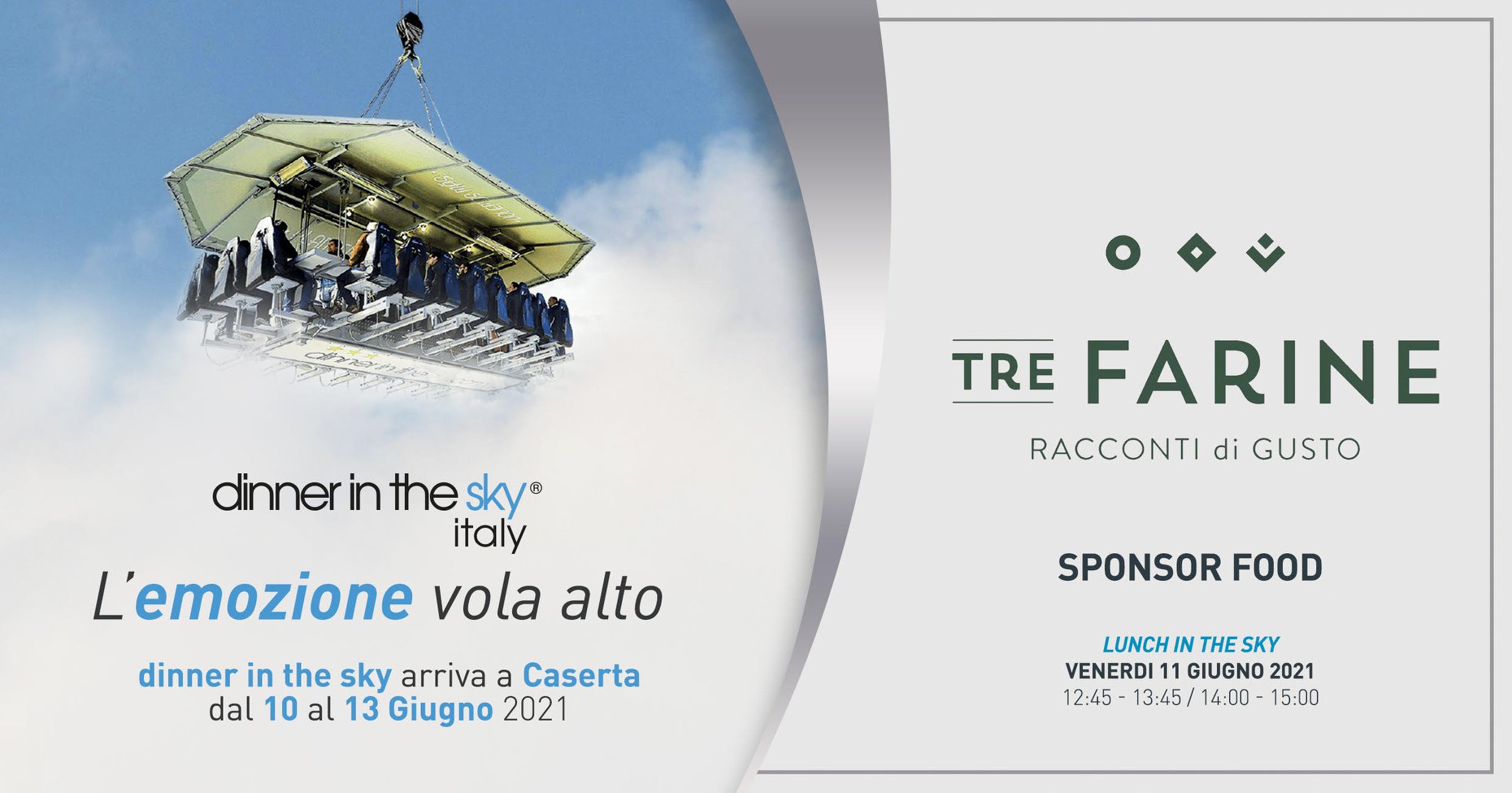 Tre Farine - Dinner in the sky